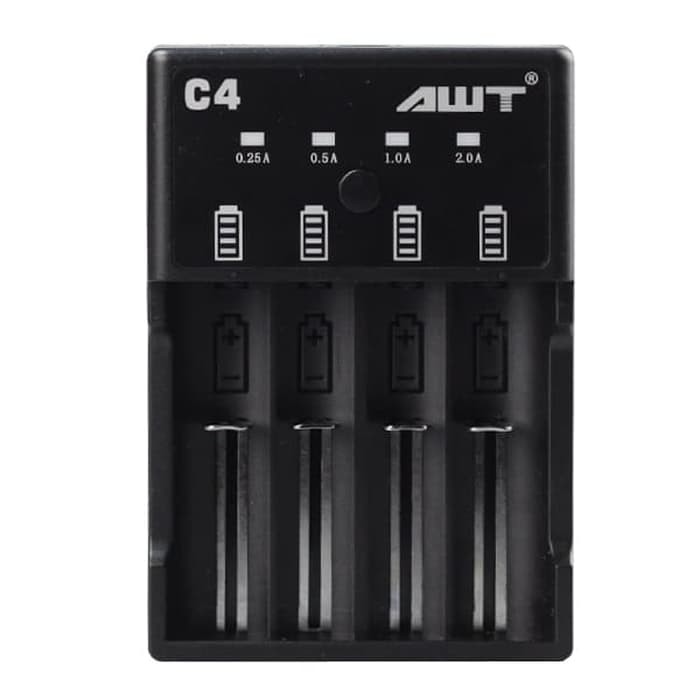 CHARGER AWT C4 2A USB Battery Charger 4SLOT - CLONE