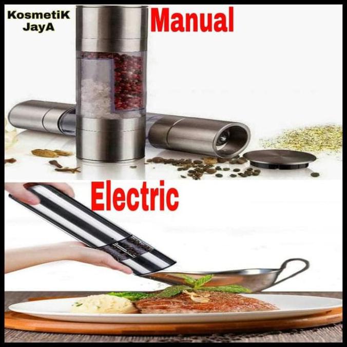 ALAT PENGGILING BUMBU MERICA LADA GARAM GRINDER MANUAL / ELEKTRIK -