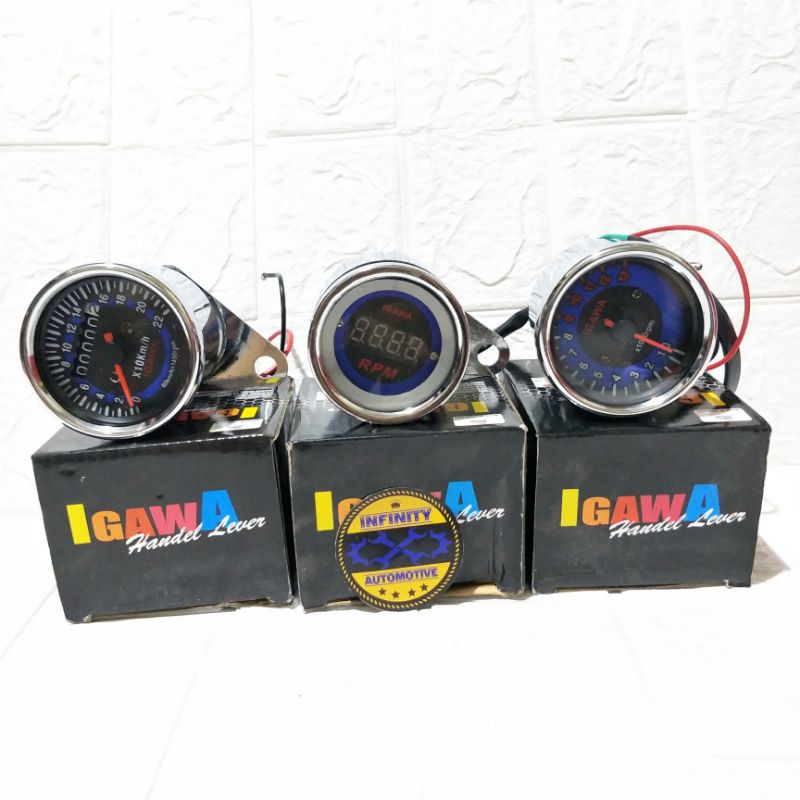 SPEEDOMETER AMPER BULAT CROME IGAWA KILOMETER RPM MANUAL RPM DIGITAL AMPER BENSIN