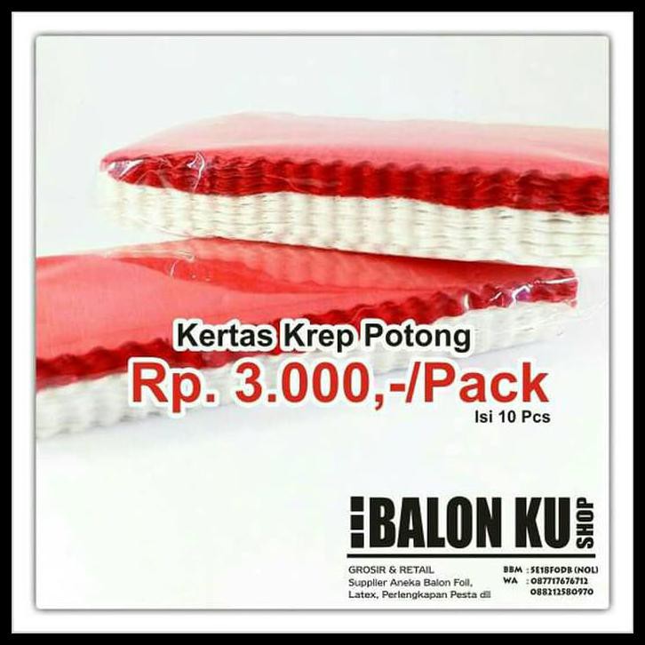 

Sale Kertas Krep Merah Putih QR0568