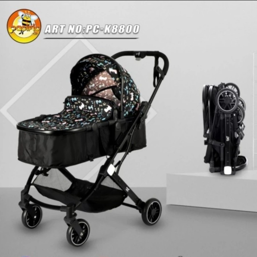 Stroller Pacific K8800 2in1 Bisa Hadap Ibu Kereta Bayi Pasific