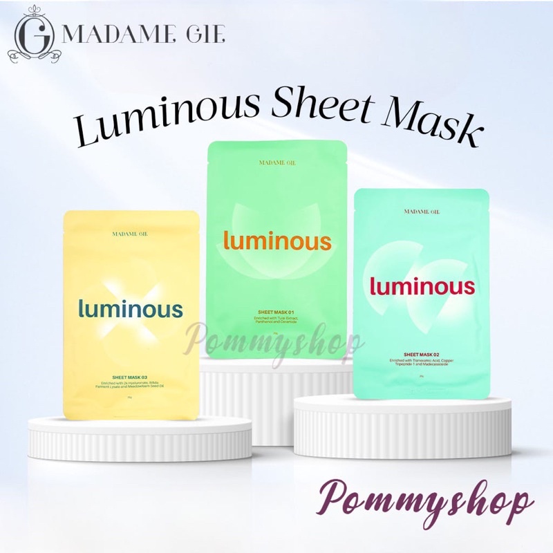 Madame Gie Luminous Sheet Mask | Skincare Masker Wajah