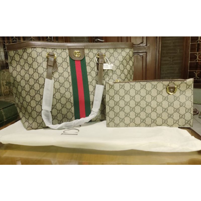 TOTE BAG GC DAN CLUTCH COC-MK PREMIUM - BAHAN DAN JAHITAN HQ (FULL SUEDE, KRIT, BRCDE, NOSER, TAG, L