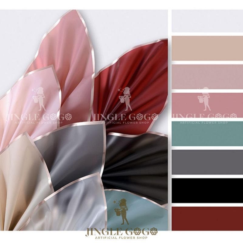 

Kertas Buket Bunga / Kertas Warpping Bouquet / Flower Warpping Paper Cellophane Bicolor Fullmatte List Gold Catur Kotak Kertas Tissue Tissu Warp Kertas Kraft Newspaper I504