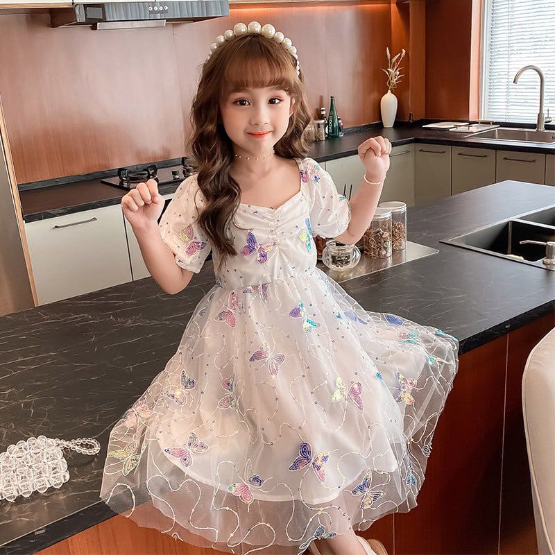 4TH-10H DRESS KUPU2 TIMBUL ANAK IMPORT PREMIUM PALING LARIS /DRESS MEWAH ANAK/GAUN PESTA ANAK