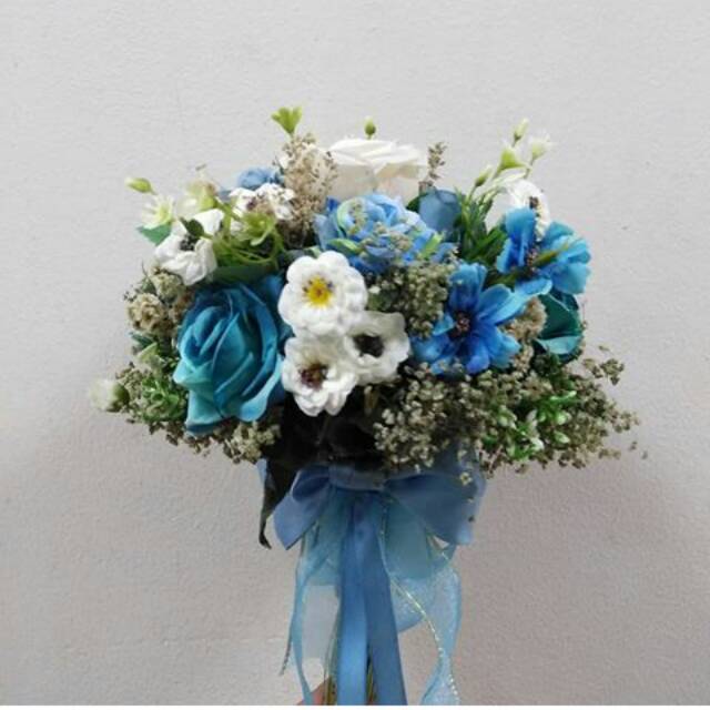 Hand bouquet wedding rustic flower - buket bunga kering - bunga pengantin - buket mawar