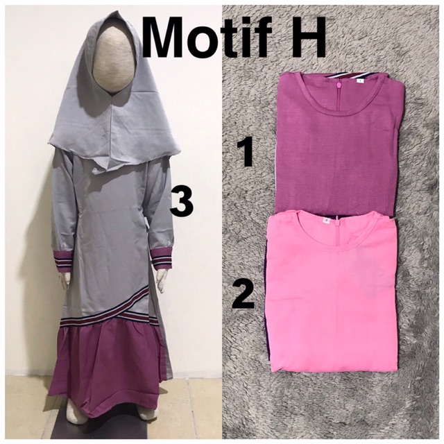 Gamis Anak / Baju Muslim Anak Scuba 1-5 tahun