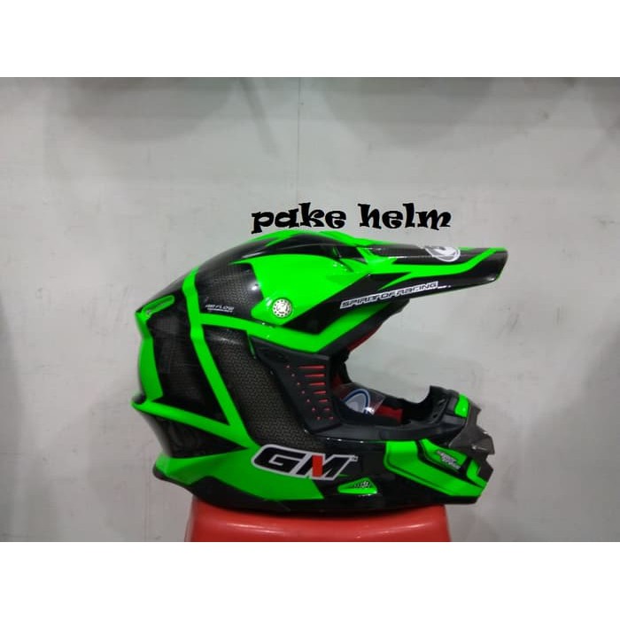 HELM GM SUPER CROSS MOTIF TRACKER GREEN FLUO FULL FACE CROS