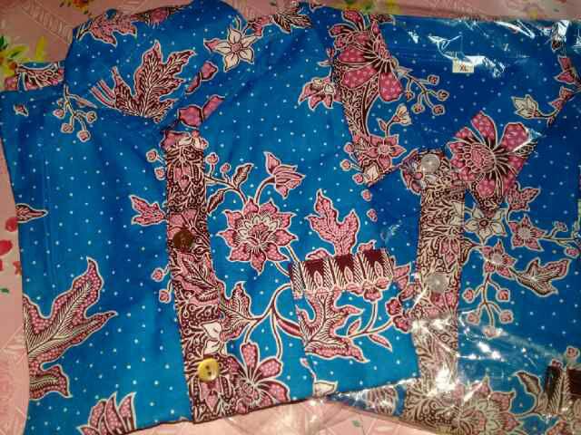 Qnunbatik Sarimbit Couple Batik Anak Terusan/dress/hem Kemeja Melati Dasar Warna