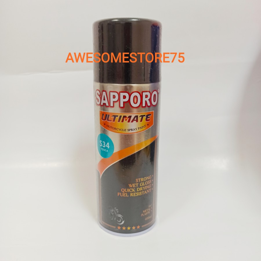 SAPPORO ULTIMATE S34 TOSCA Biru Hijau Toska Cat Semprot Pilox Pylox