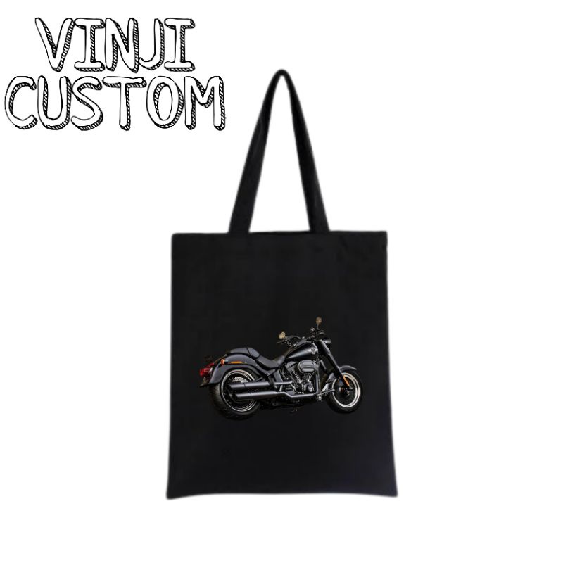 Tote bag HARLEY DAVIDSON / tote bag resleting / totebag hitam / totebag wanita / tote bag pria / tas