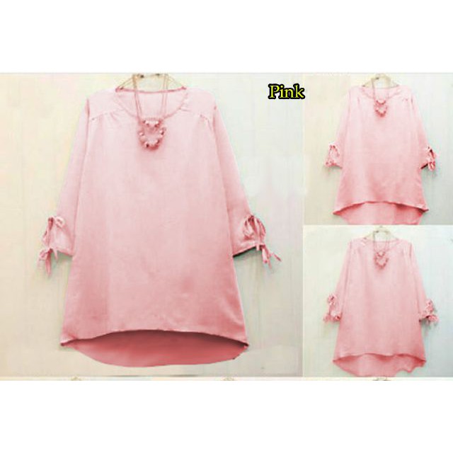[Blouse Fio SW] blouse wanita wolly crepe tosca dan dusty pink