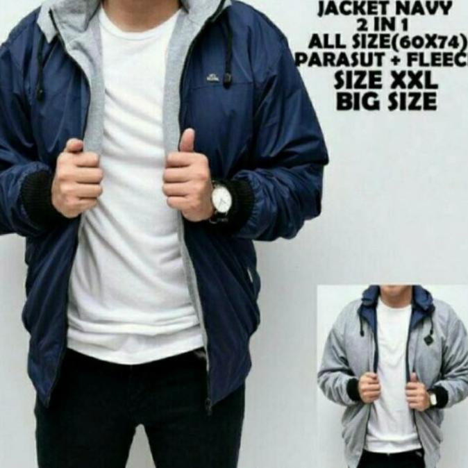 Jaket pria/Jaket bomber/jaket polos bolak balik pria dewasa