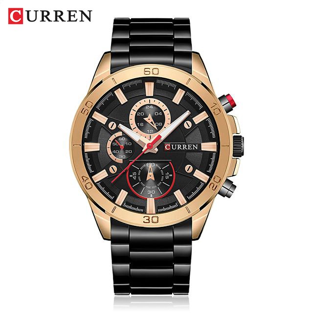 CURREN 8275 Jam Tangan Pria Analog Stainless Steel Chronograph Tidak Aktif WATCHKITE WKOS