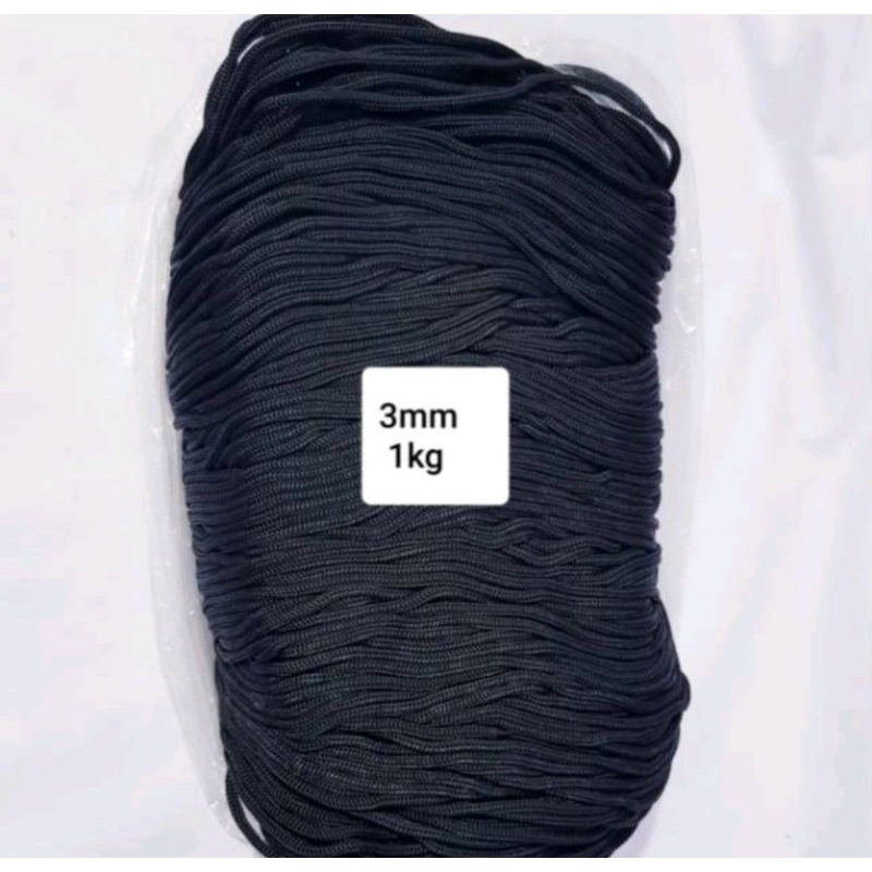 

H7Y TALI KUR POY (1kg) 1000 Gram 3mm Putih Ratusan Meter. Rope Cord