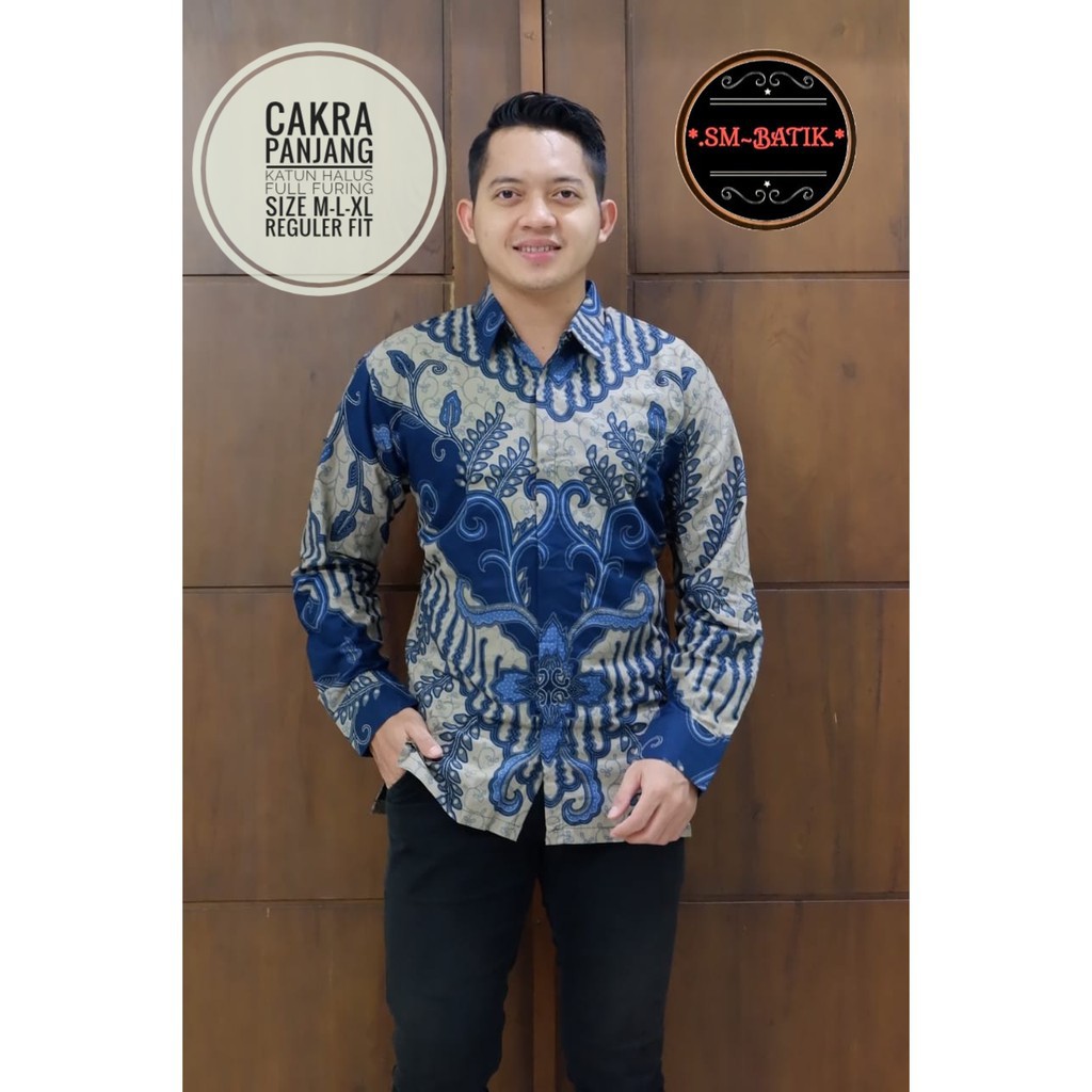 CAKRA PANJANG / SM KEMEJA BATIK PRIA / LENGAN PANJANG  /13.3