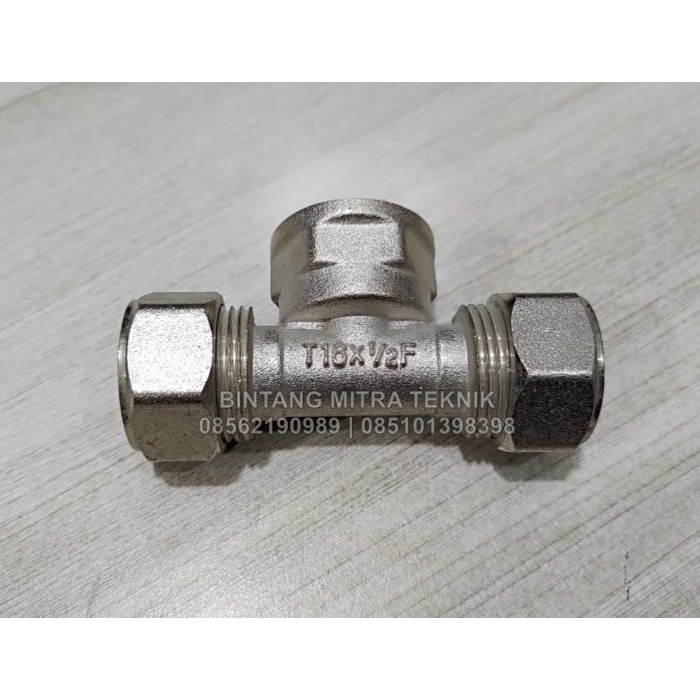 TEE DRAT DALAM WESTPEX T16 x 1/2" DRAT DALAM