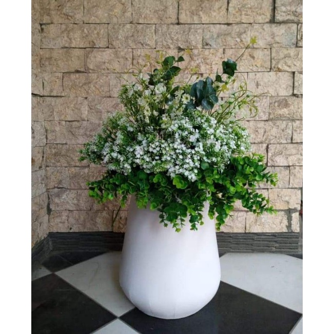 Pot dekorasi pelaminan ukuran 40cm bahan spon karet//backdrop//pelaminan