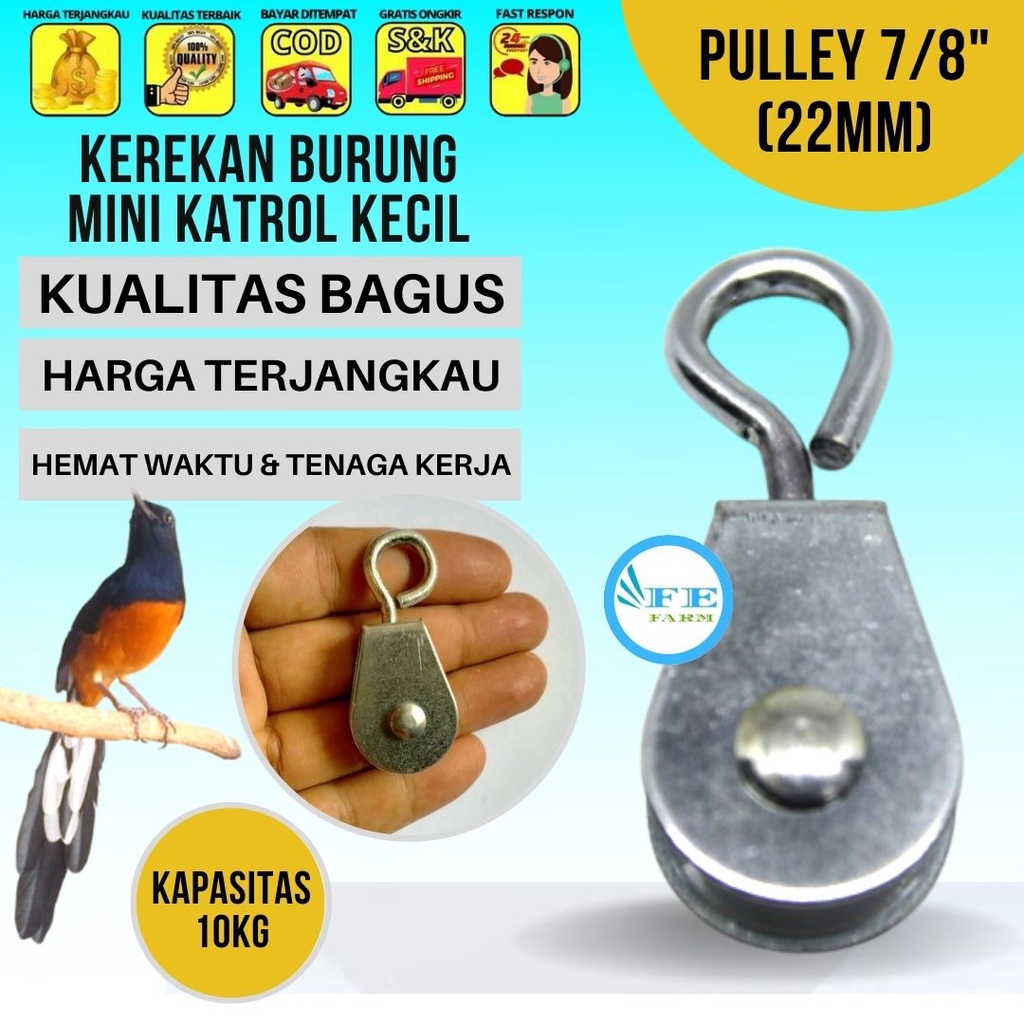 Kerekan Burung Mini Katrol Kecil FEFARM