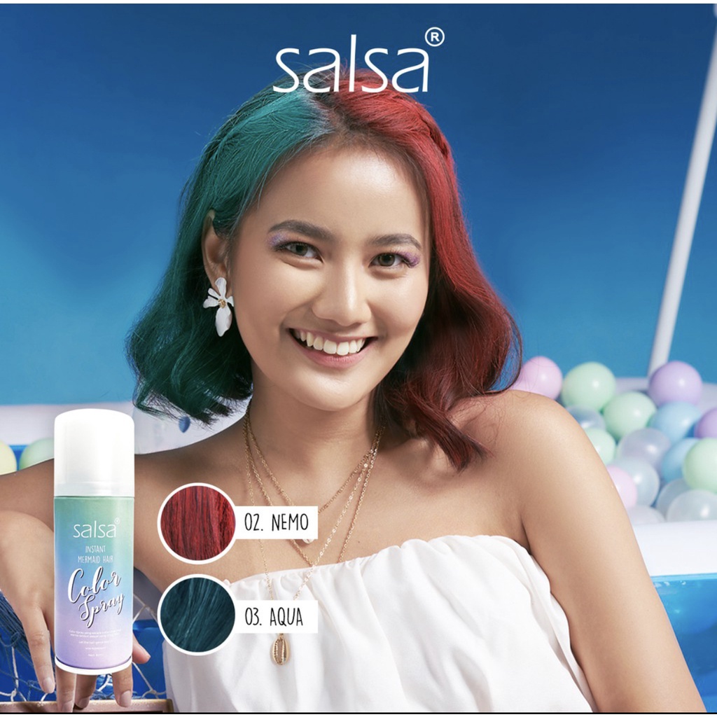 SALSA Instant Mermaid Hair Color Spray - Semir Rambut Temporary