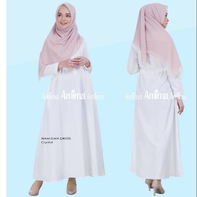 HAMIDAH DRESS GAMIS PUTIH