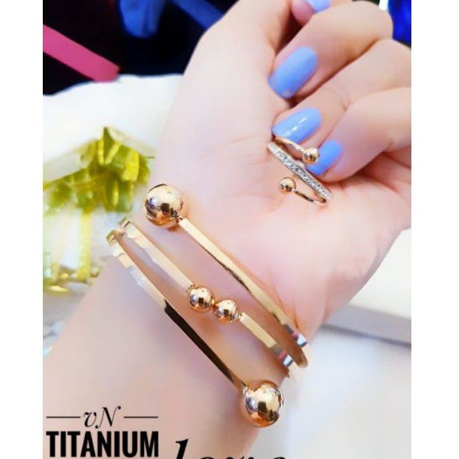 Titanium Gelang dan cincin 3371D