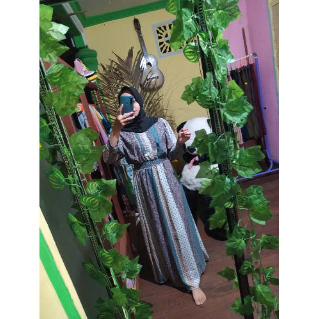 Gamis etnik katun linen garment import