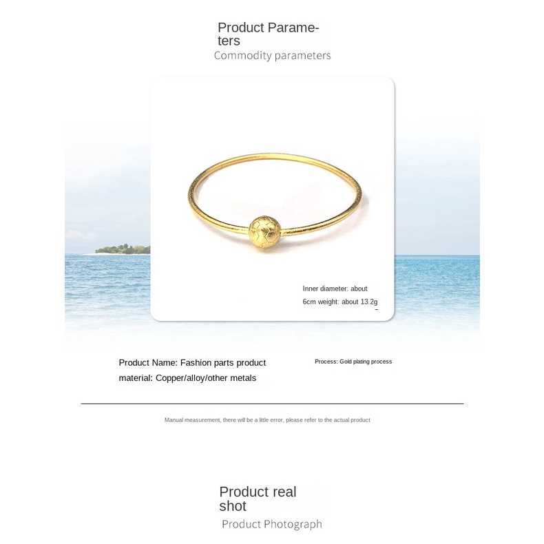 Gelang Tangan Lapis Emas Emas Asli Kadar 375 Model Frosted Gaya Bangkok Untuk Wanita