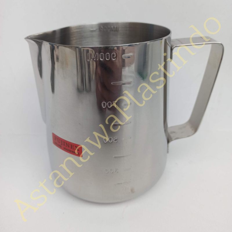 Milk jug 1L cangkir pitcher susu gelas ukur 1000 ml espresso murah BTE-22-1000ML