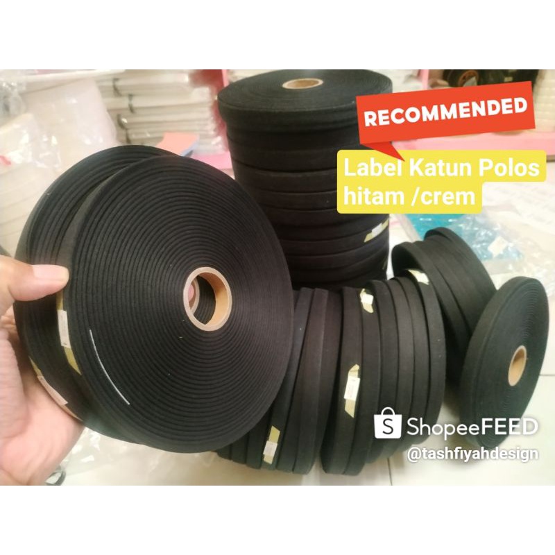 

Pita Katun Hitam 2cm 2,5cm 1cm 3cm 100 yard