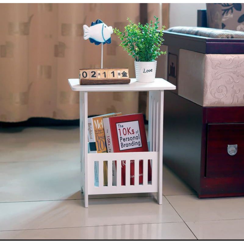 meja sudut coffe table meja ngopi meja majalah shabby bahan wpc