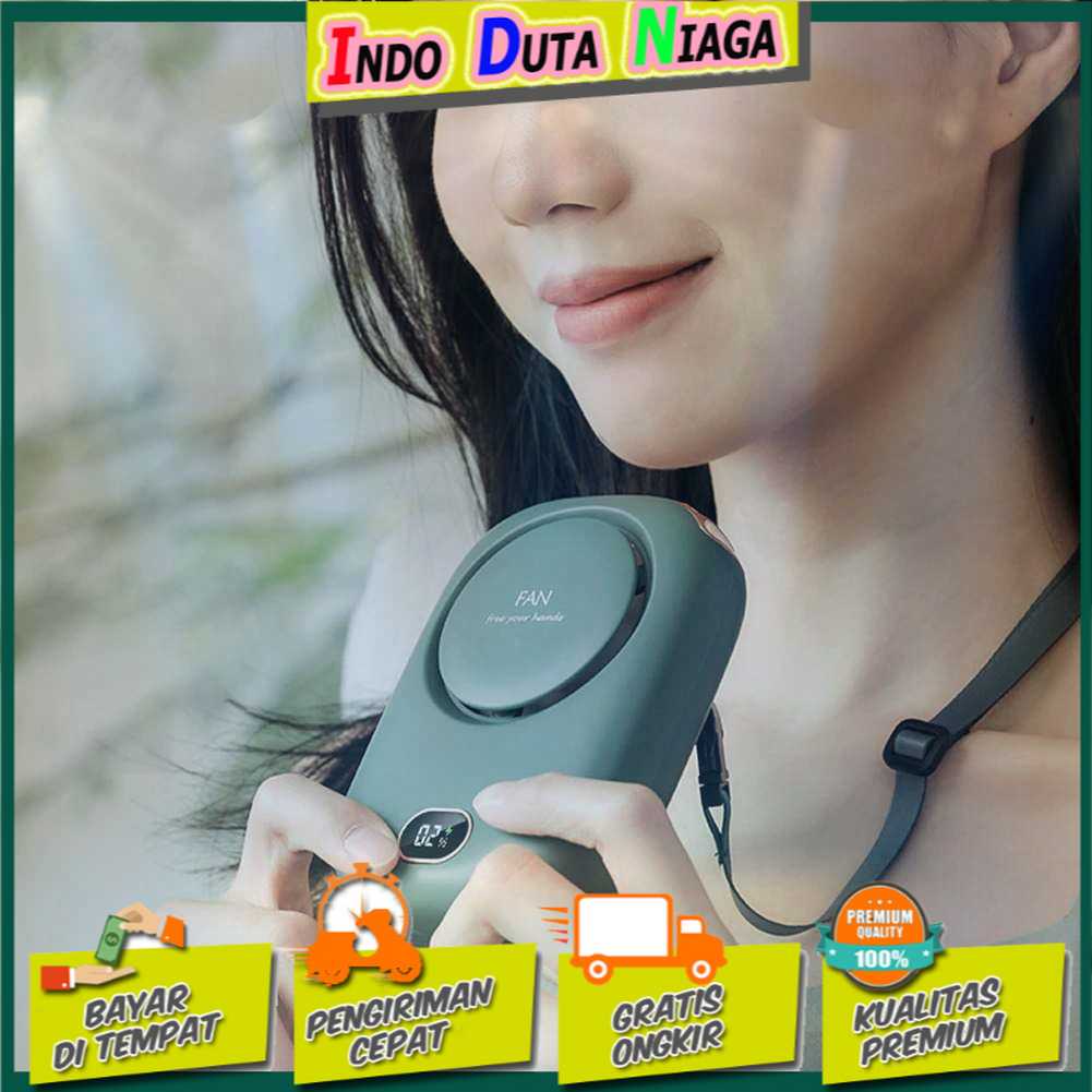 IDN TECH - Alloet Kipas Angin Portable Model Kalung Leher Fan 2000mAh - DQ203