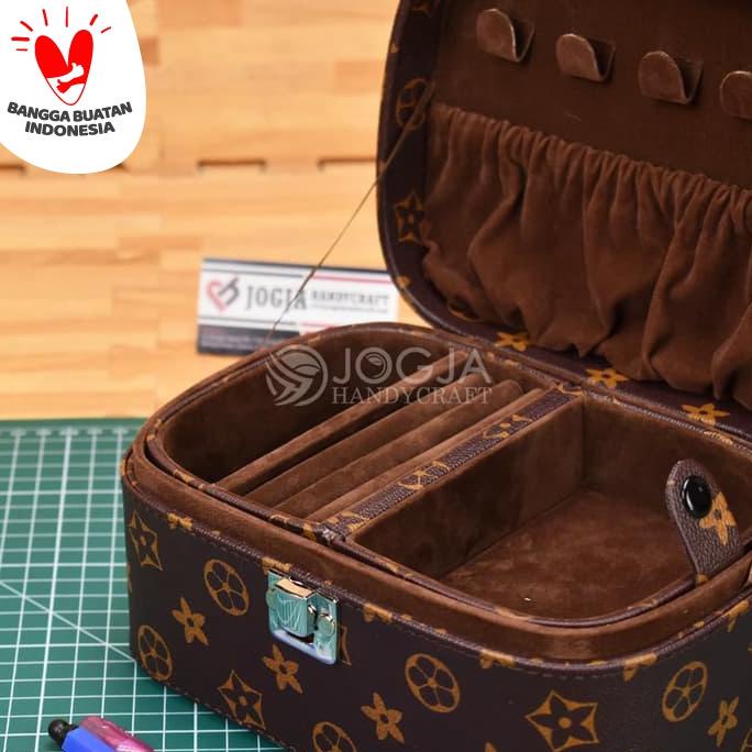 Best Seller] Jewelry Box / Kotak Tempat Perhiasan, Emas, Kalung, Cincin Lv Mono