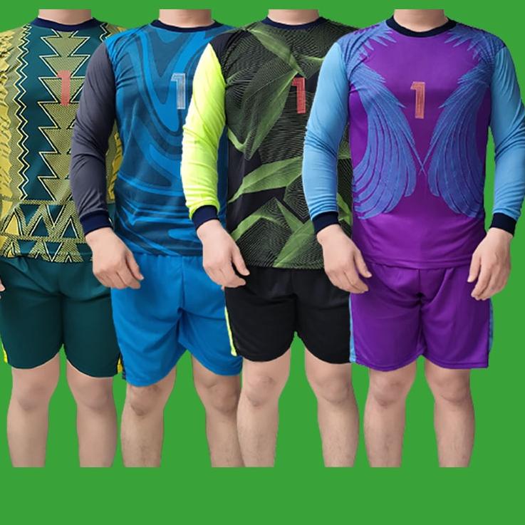 SALEE.. BAJU KAOS BOLA SETELAN KIPER PANJANG TIMNAS INDONESIA FUTSAL PRIA / COWOK DEWASA BATIK WAVE 