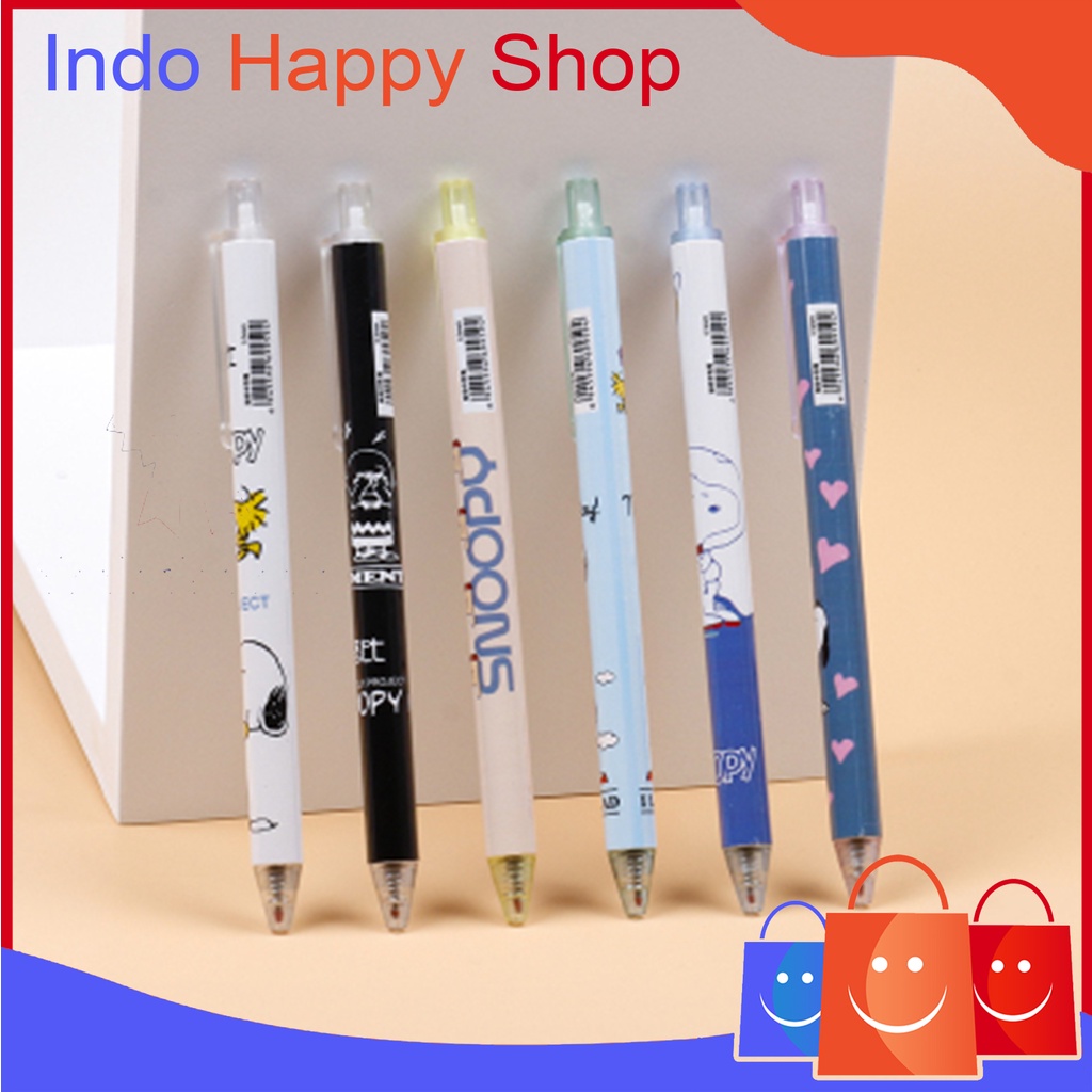 

⭐️ ⭐️Pulpen Gel Motif Snoopy Pulpen Pelajar Dan Kantor Pena Lucu Puppy Snoopy Press Gel Pen