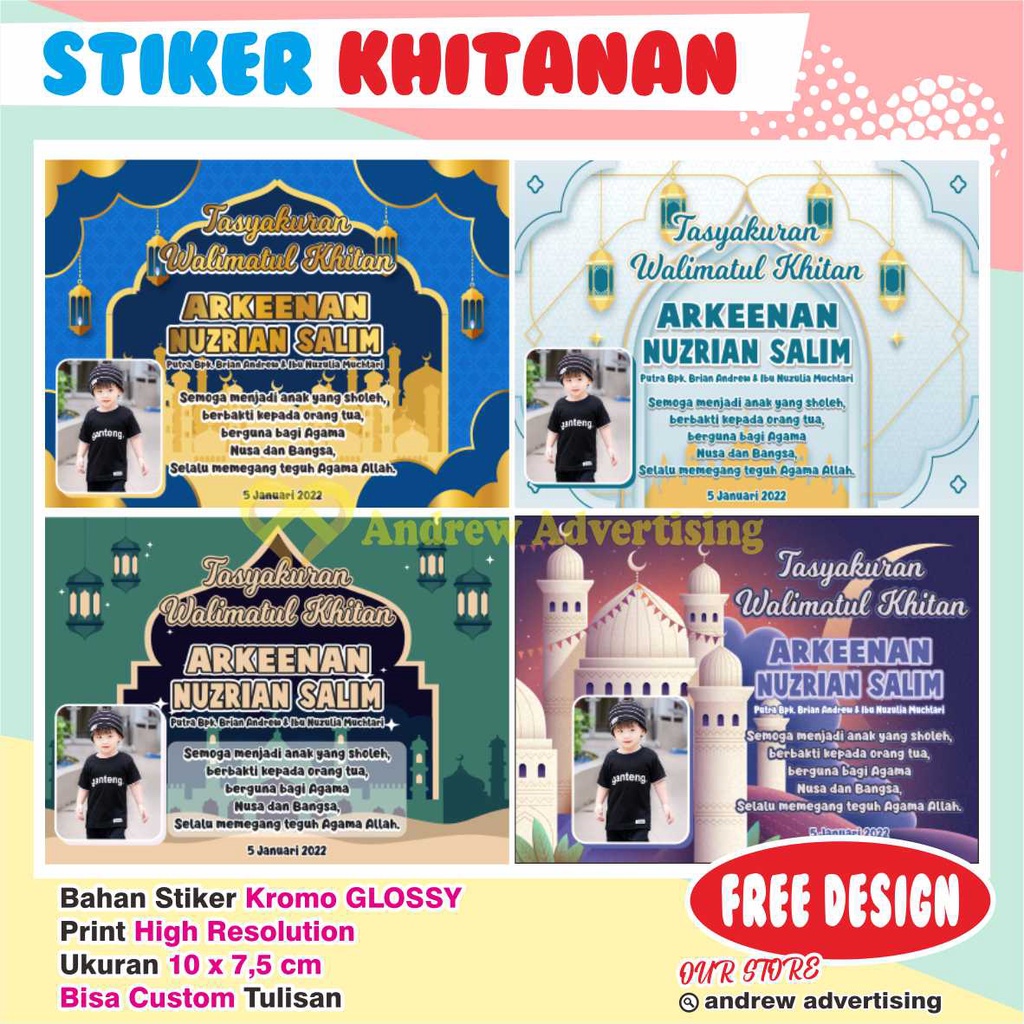 STIKER TASYAKURAN KHITANAN / SUNATAN