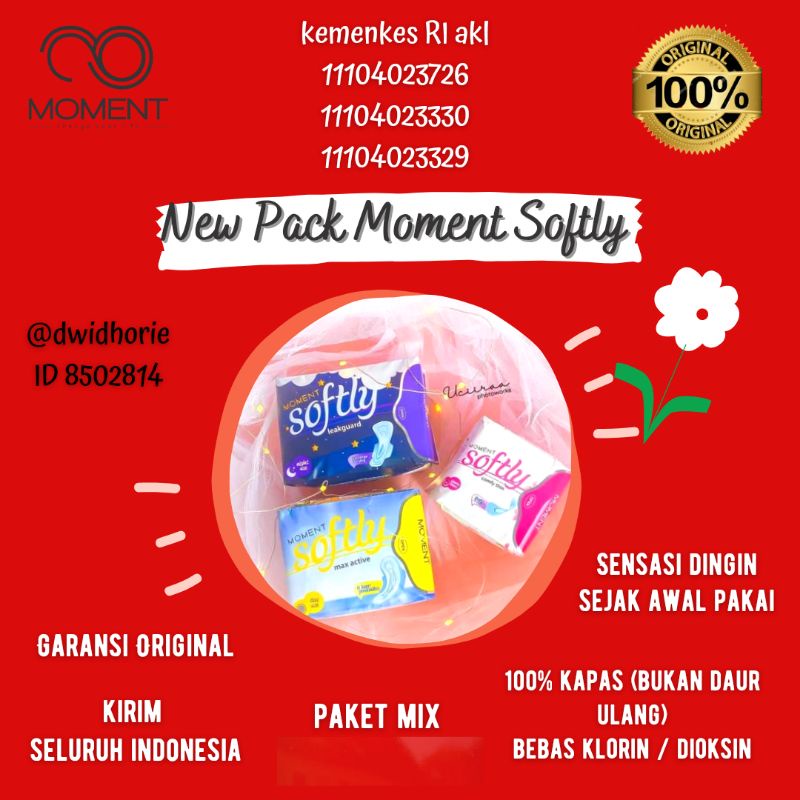 [ ORIGINAL ] SOFTLY MOMENT | pembalut herbal | pantyliner | keputihan | haid lancar