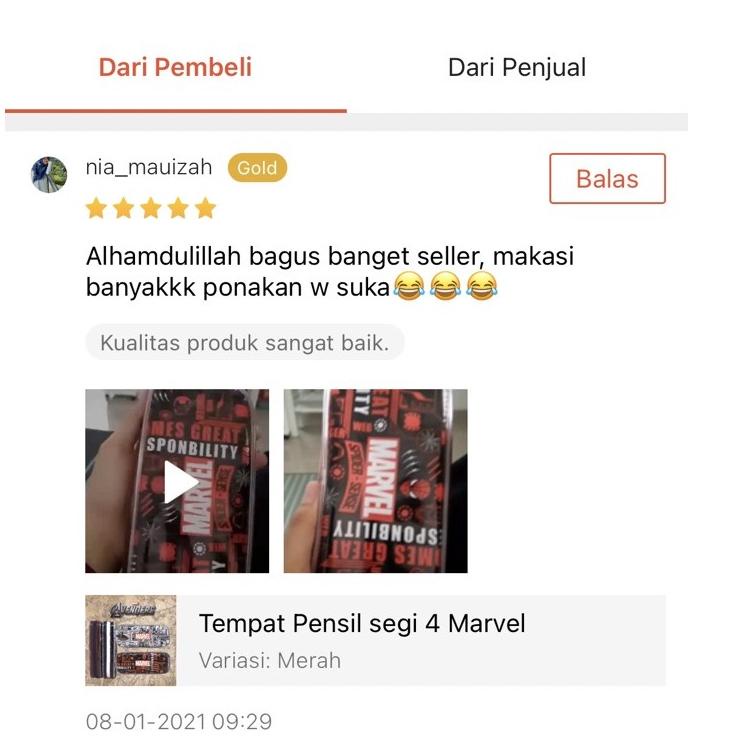 

HARGA SPESIAL Tempat Pensil segi 4 Marvel っ 47