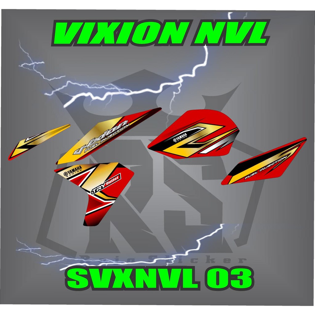 Striping Variasi Vixion NVL -  sticker Vixion NVL STICKER  VARIASI VIXION NVL Variasi  GRAFIS 03