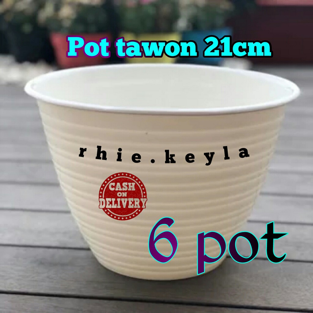Pot tawon besar Bunga hidup Pot bunga plastik Bunga hiasan ruang tamu Pot madu putih 21cm Pot bunga