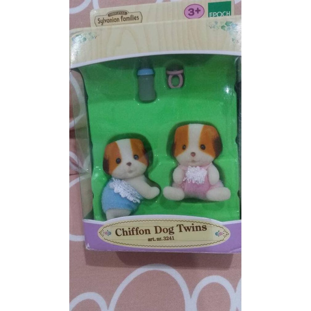 

14.84Ftgrdujh- Sylvanian Families Rare - Chiffon Dog Twins -Toko-Boneka.