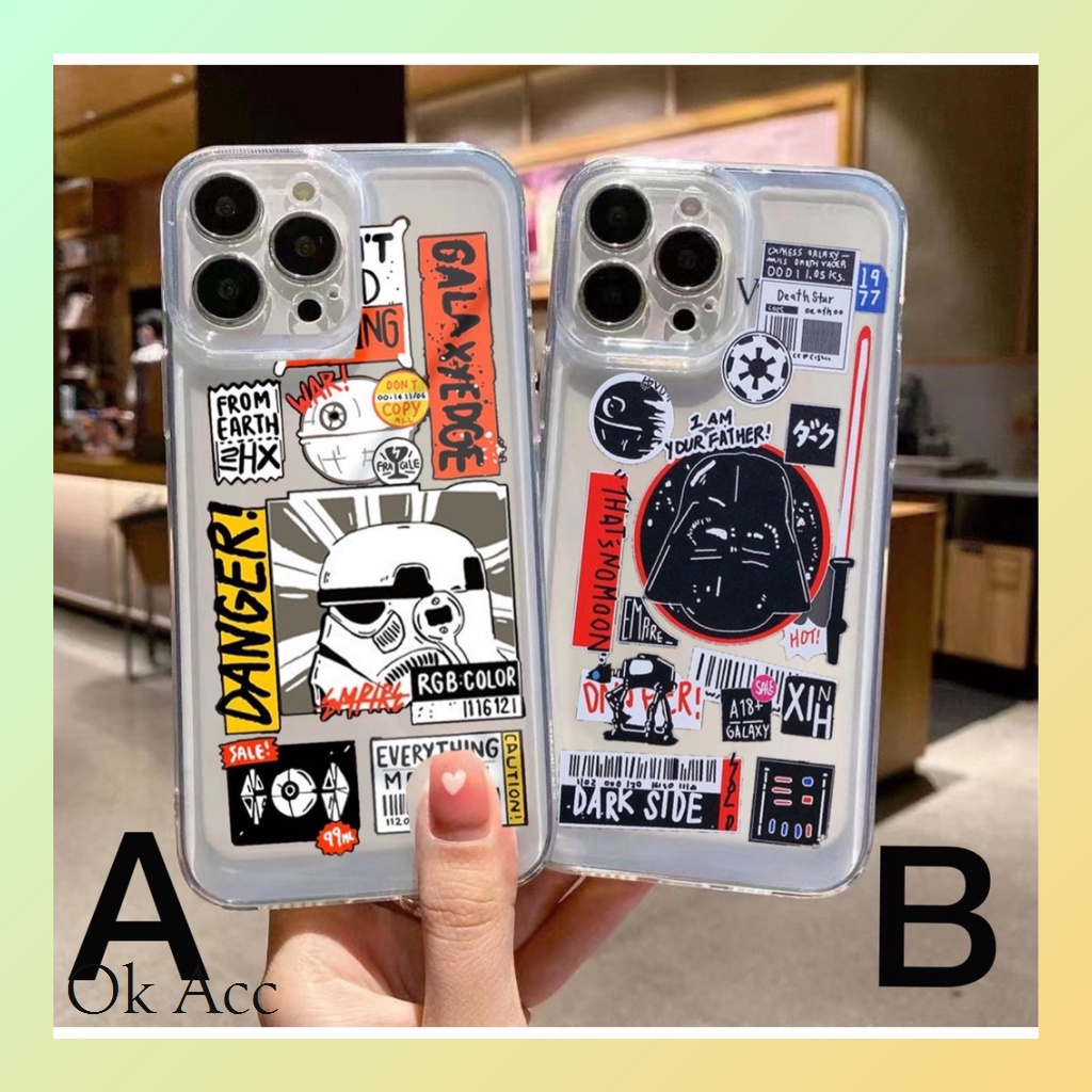 Casing Star wars GG01 for Oppo A1k A11k A12 A15 A15s A16 A17 A3s A33 A36 A96 A37 Neo 9 A5s A5 A52 A53 A54 A57 A7 A72 A74 A76 A77 A9 A92 A95 Reno 4 4F 5 5F 6 7 7Z 8 8Z Realme U1 U2 2 Pro C1 C2 C11 C21 C21y C30 C31 C33 C35 5 5s 5i C3 Narzo 50a 50i