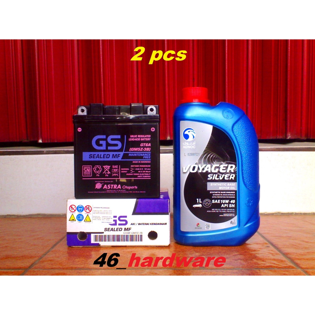 AKI GS SEALED MF GM5Z-3B GT6A ADNOC 10W40 GRAND JUPITER MIO KLX VESPA - 46_hardware