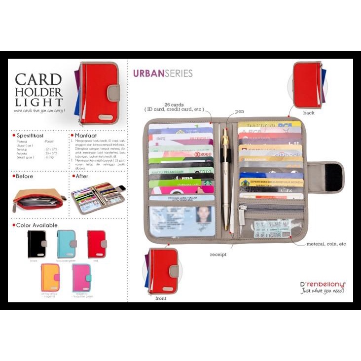 

BEST SELLER !!! D'RENBELLONY - CARD HOLDER LIGHT TERLARIS