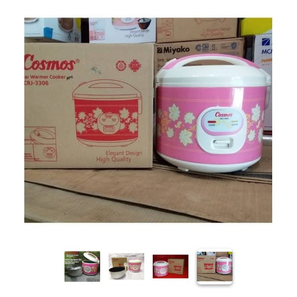 CRJ3306 Rice Cooker Cosmos / Magic Com Cosmos / Penanak Nasi Serbaguna