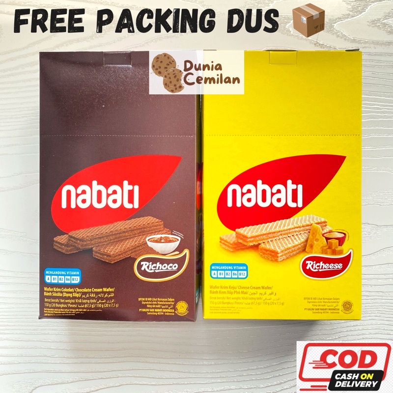 [TERMURAH!!] NABATI WAFER 1 PAK (20pcsX7.5Gr) - WAFER KRIM RENYAH RICHOCO/RICHEESE