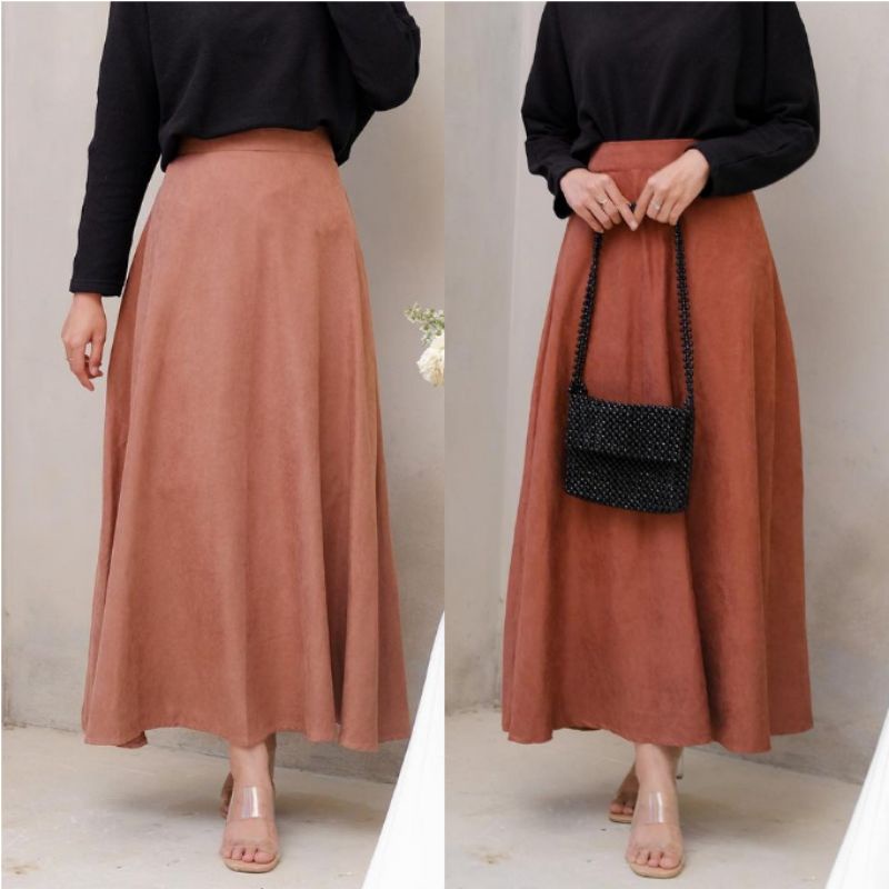 ALEEYA Rok Suede Panjang / Adisthi Maxi Skirt Suede (2118)