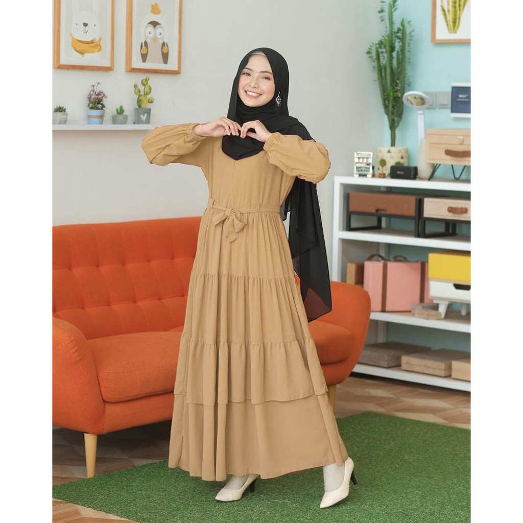 Belani Maxi Gamis Polos Remaja Dress Muslim Wanita Terlaris