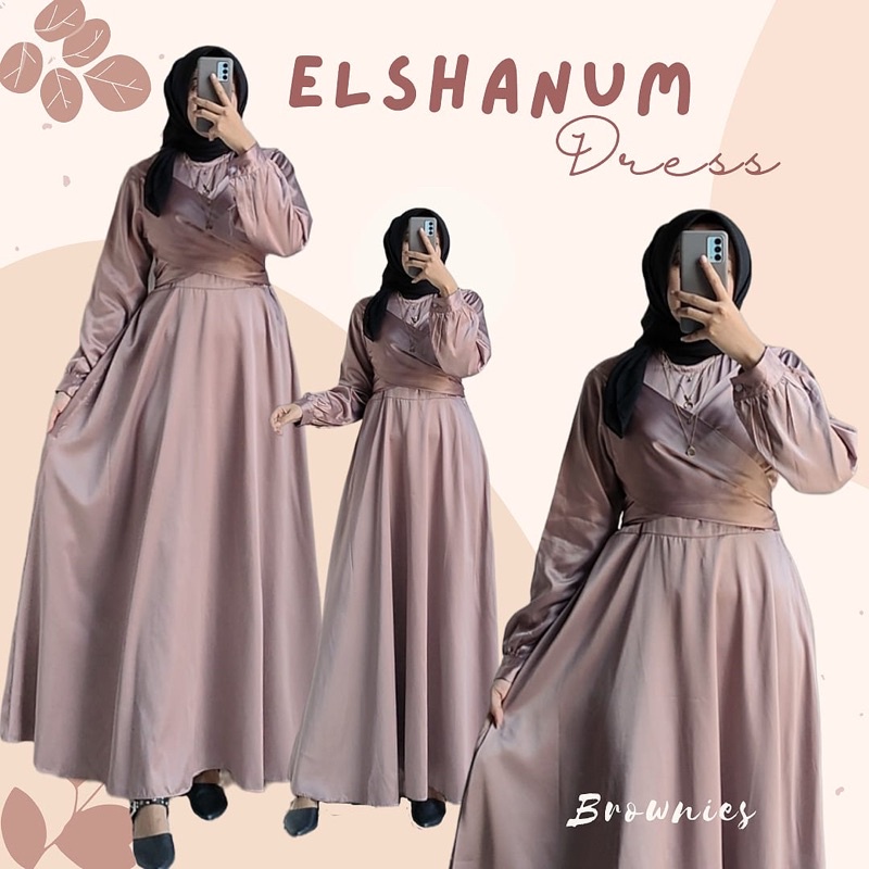 ELSHANUM DRESS SATIN // DRES KEKINIAN REMAJA