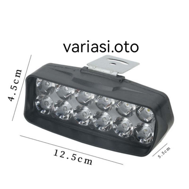 Lampu Tembak Sorot LED Motor 12 Volt Work Light Cree 12 Mata /12 LED